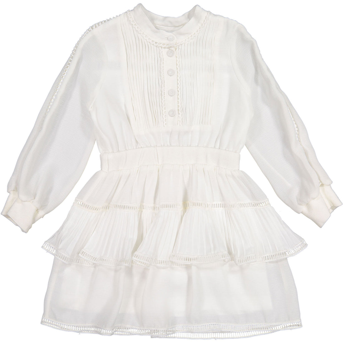 Little Remix Cream Lea Lace Shirtdress