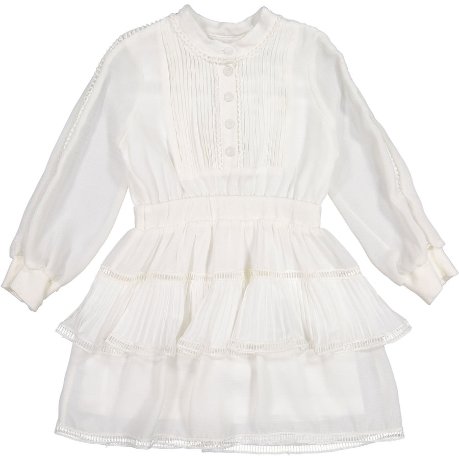 Little Remix Cream Lea Lace Shirtdress