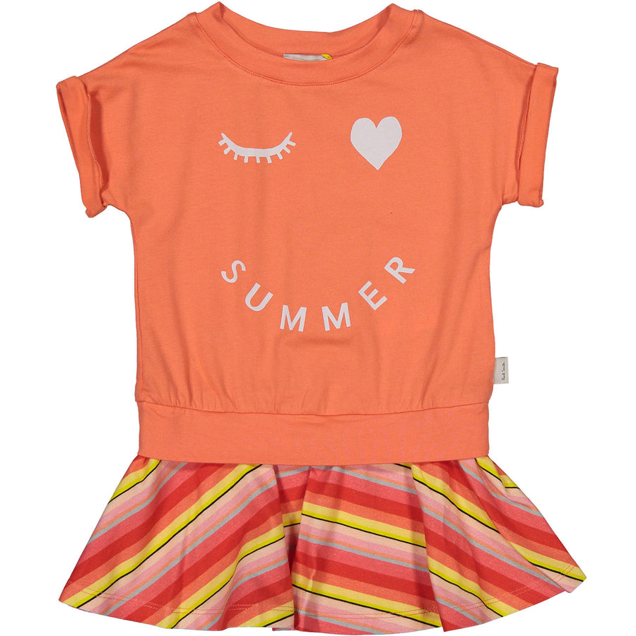 Paul Smith Junior Papaya Heart Summer Dropwaist Dress