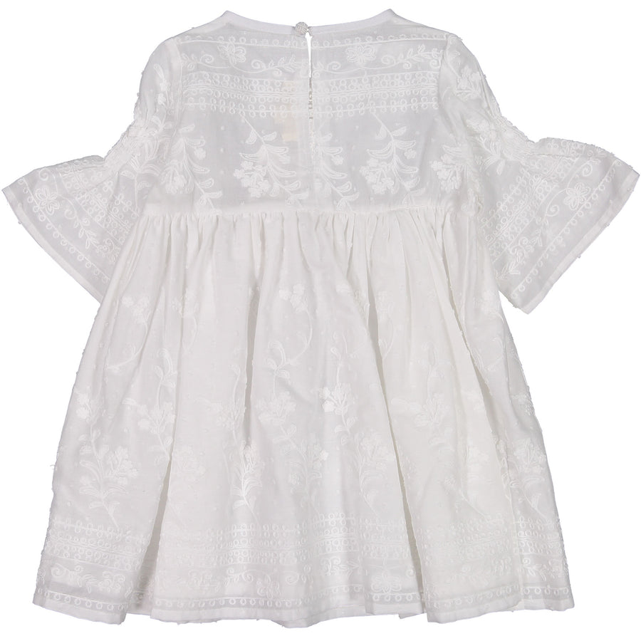 Belle Chiara White Embroidered Dress