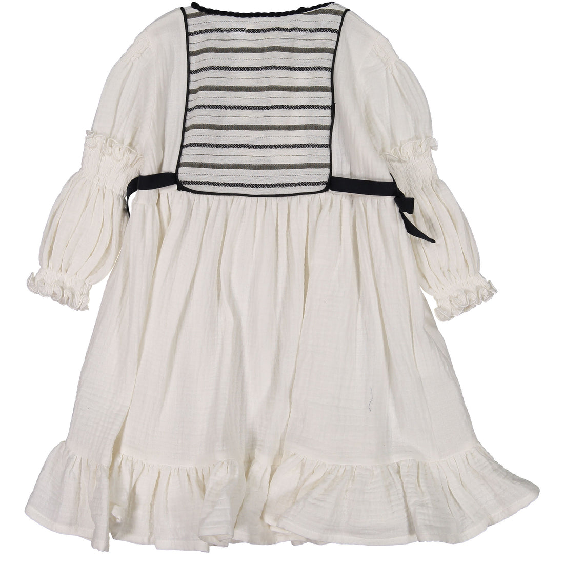 Belle Chiara Cream Peasant Apron Dress