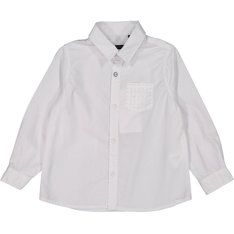 IKKS White Button Down With Bowtie