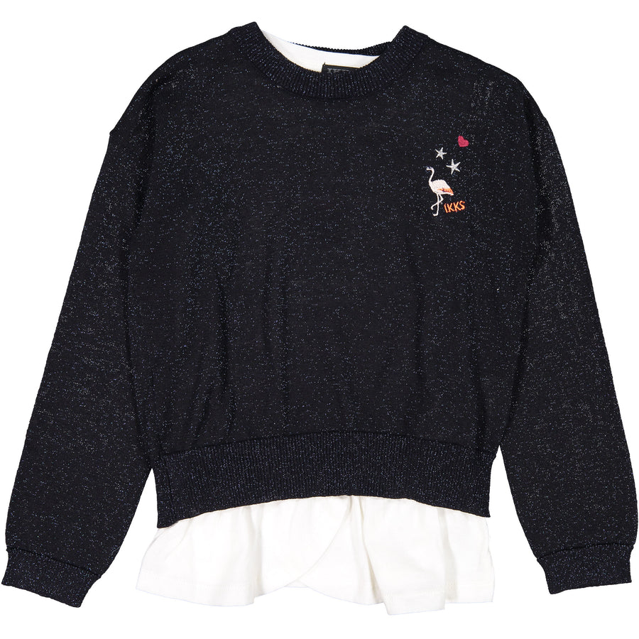 IKKS Navy Cardigan Sweater