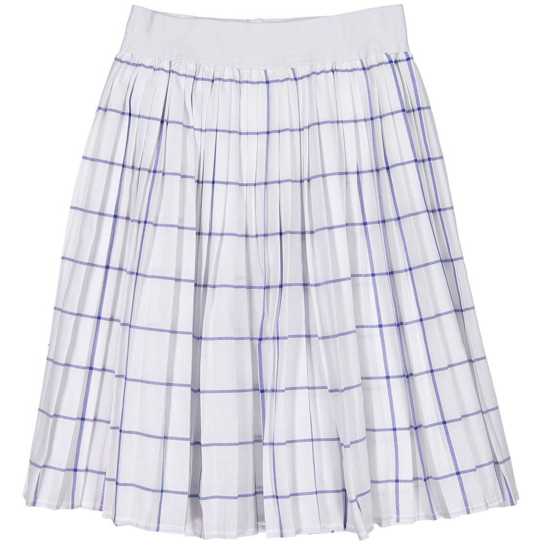 Ava and Lu White Grid Print Skirt