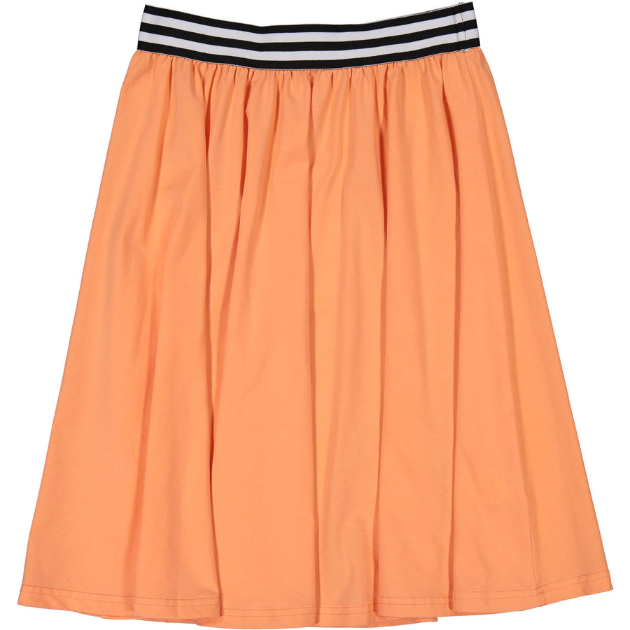 Ava and Lu Orange Waisted Flair Skirt