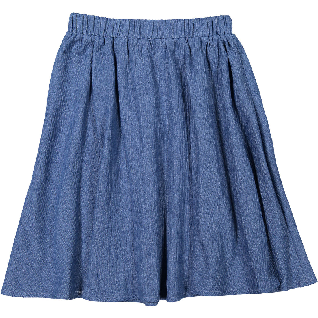Ava and Lu Denim Textured Circle Skirt