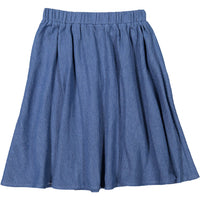 Ava and Lu Denim Textured Circle Skirt
