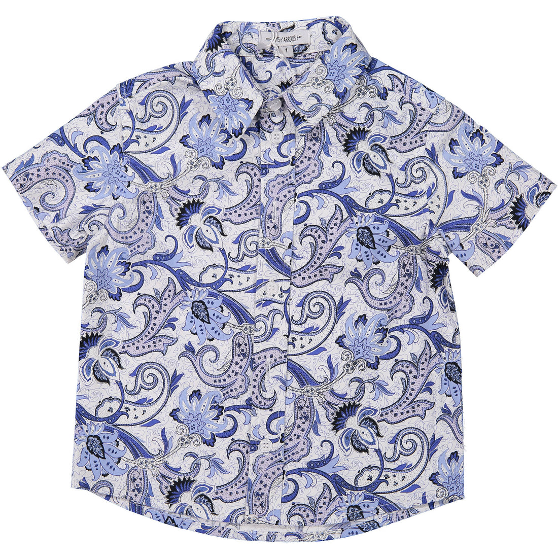 Boys and Arrows Blue Paisley Short Sleeve Shirt