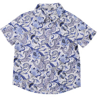 Boys & Arrows Blue Paisley Short Sleeve Shirt