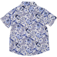 Boys and Arrows Blue Paisley Short Sleeve Shirt