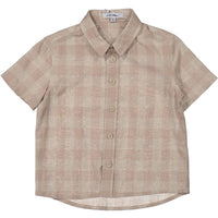 Boys & Arrows Beige Check Short Sleeve Shirt