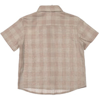 Boys & Arrows Beige Check Short Sleeve Shirt