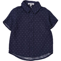 Boys & Arrows Navy Dot Short Sleeve Shirt