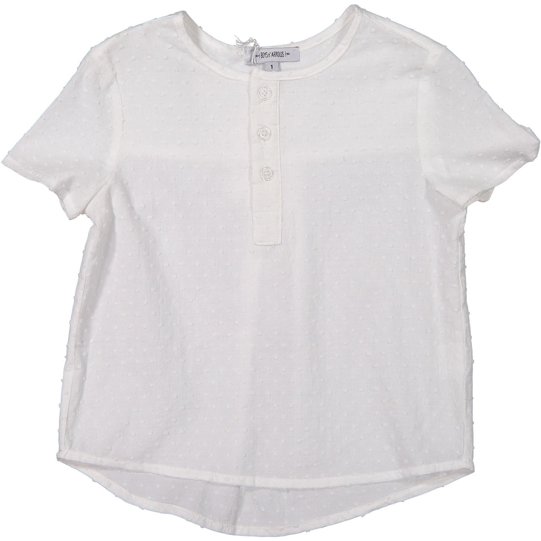 Boys & Arrows Swiss Dot White Short Sleeve Tunic