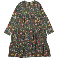 Ava and Lu Green Floral Chiffon Dress