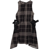 Ava and Lu Black Soft Plaid Waisted Jumper