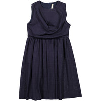 Ava and Lu Navy Burlap Dress
