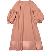 A4 Pink Openwork Hem Dress