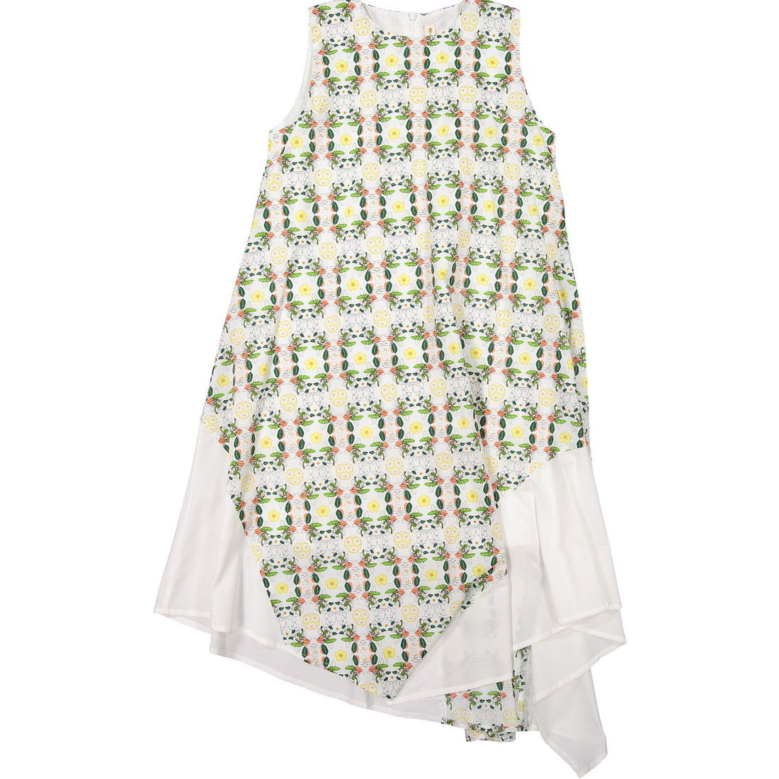 Ava and Lu Abstract Print Asymmetrical Dress