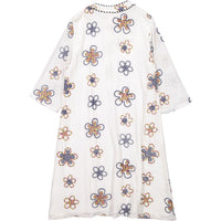 A4 Cream Beaded Flowers Dress