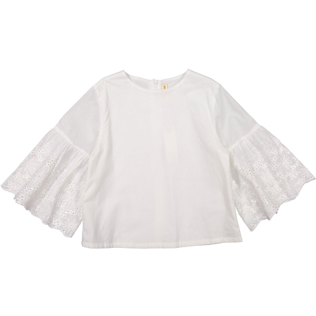Ava and Lu White Bell Sleeve Blouse