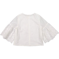 Ava and Lu White Bell Sleeve Blouse