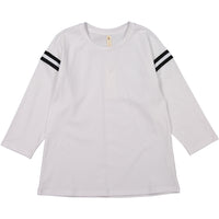 Ava and Lu White Sleeve Stripe Tee