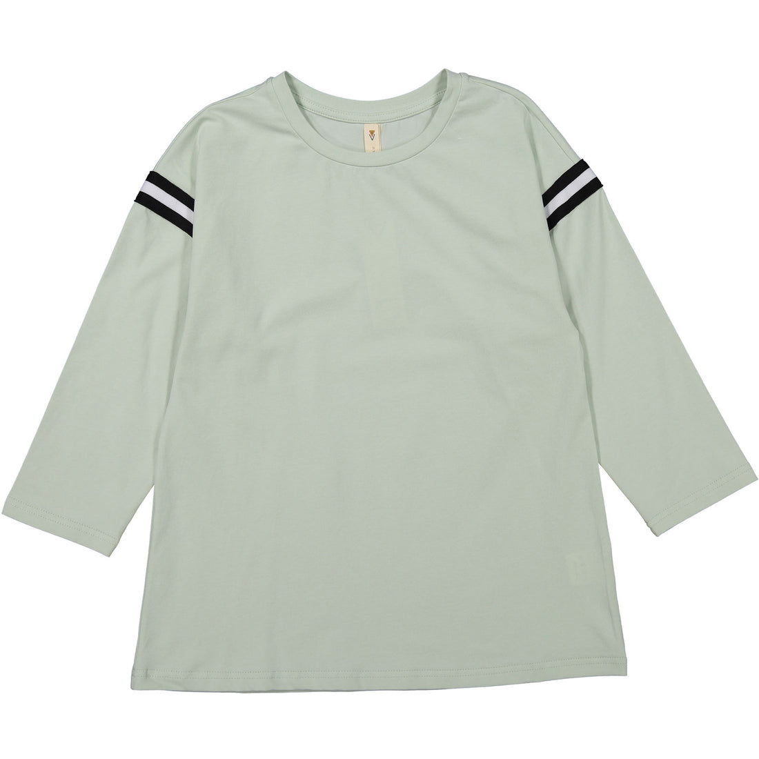 Ava and Lu Mint Sleeve Stripe Tee