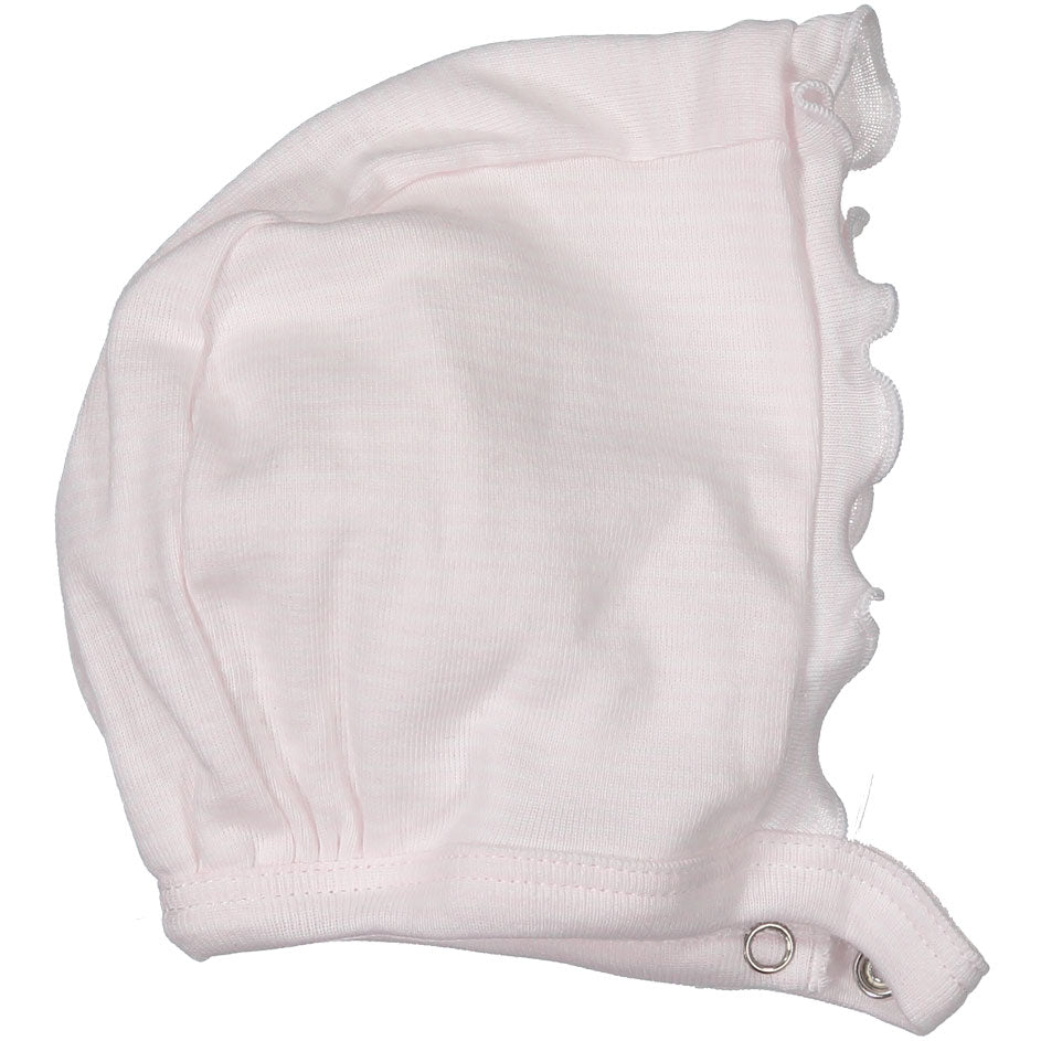 Petit Bateau Pink Striped Bonnet and Booties