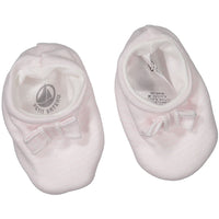 Petit Bateau Pink Striped Bonnet and Booties