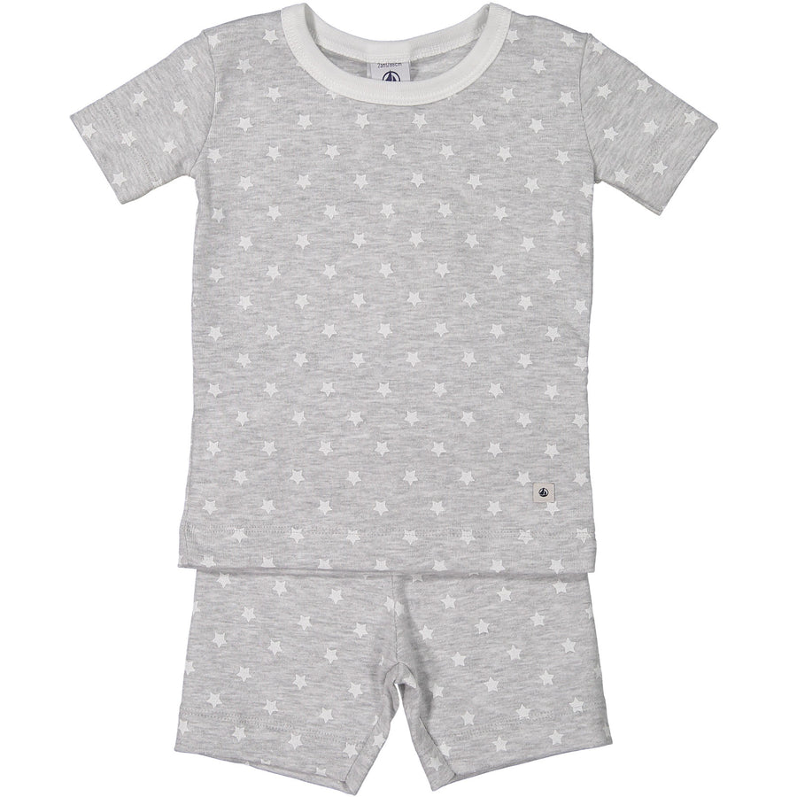Petit Bateau Grey Star Print Short PJs