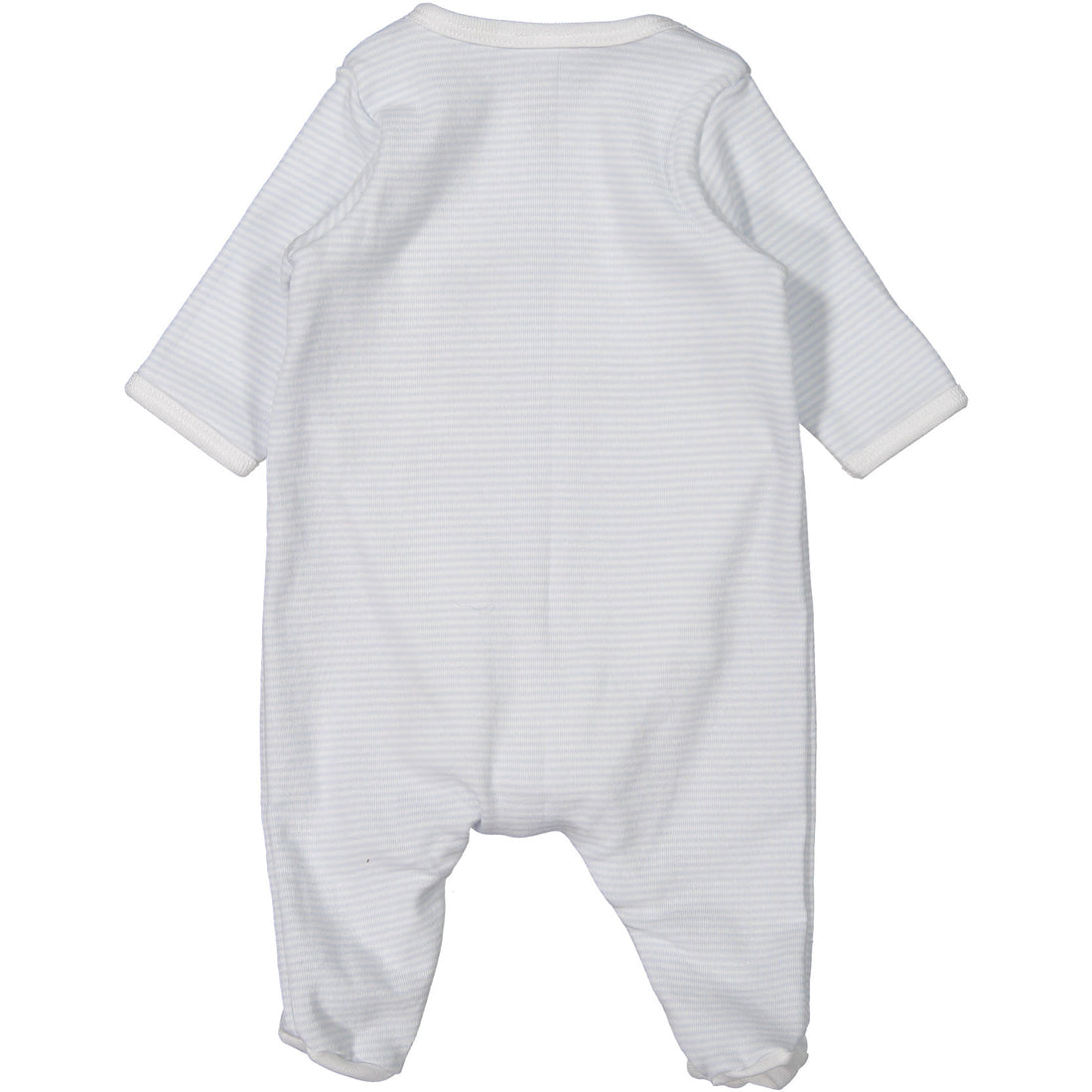 Petit Bateau Blue Striped Lined Footie