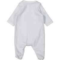 Petit Bateau Blue Striped Lined Footie
