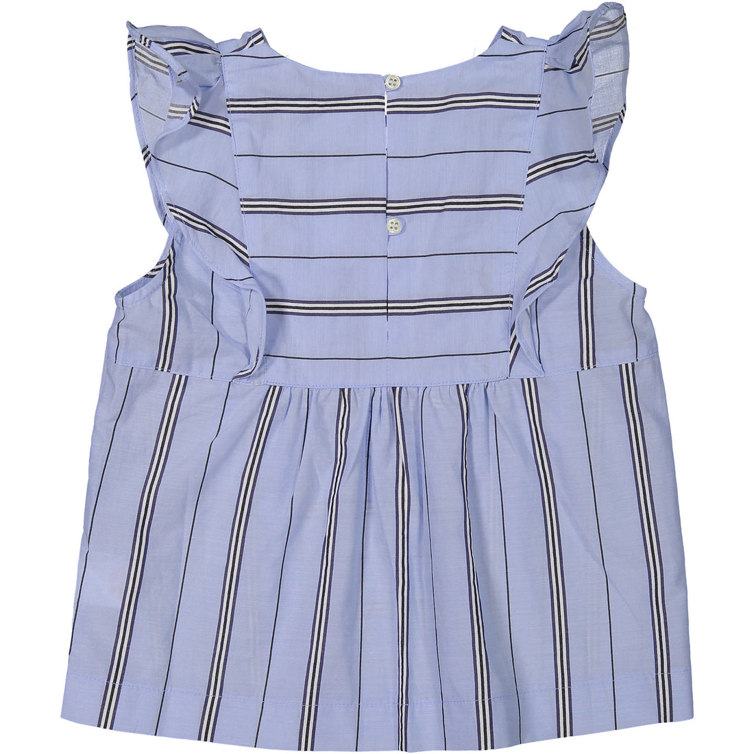Maan Blue Stripe Savoy Top