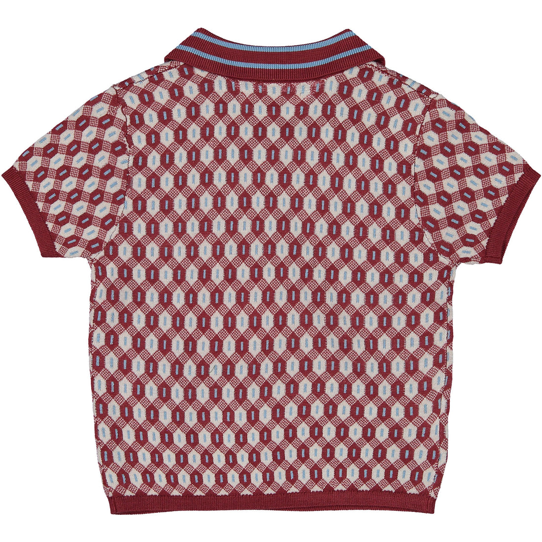 Maan Raisin Jacquard Knit Polo