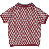 Maan Raisin Jacquard Knit Polo