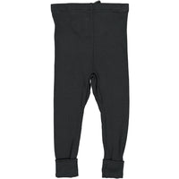 Flora and Henri Charcoal Rib Baby Leggings