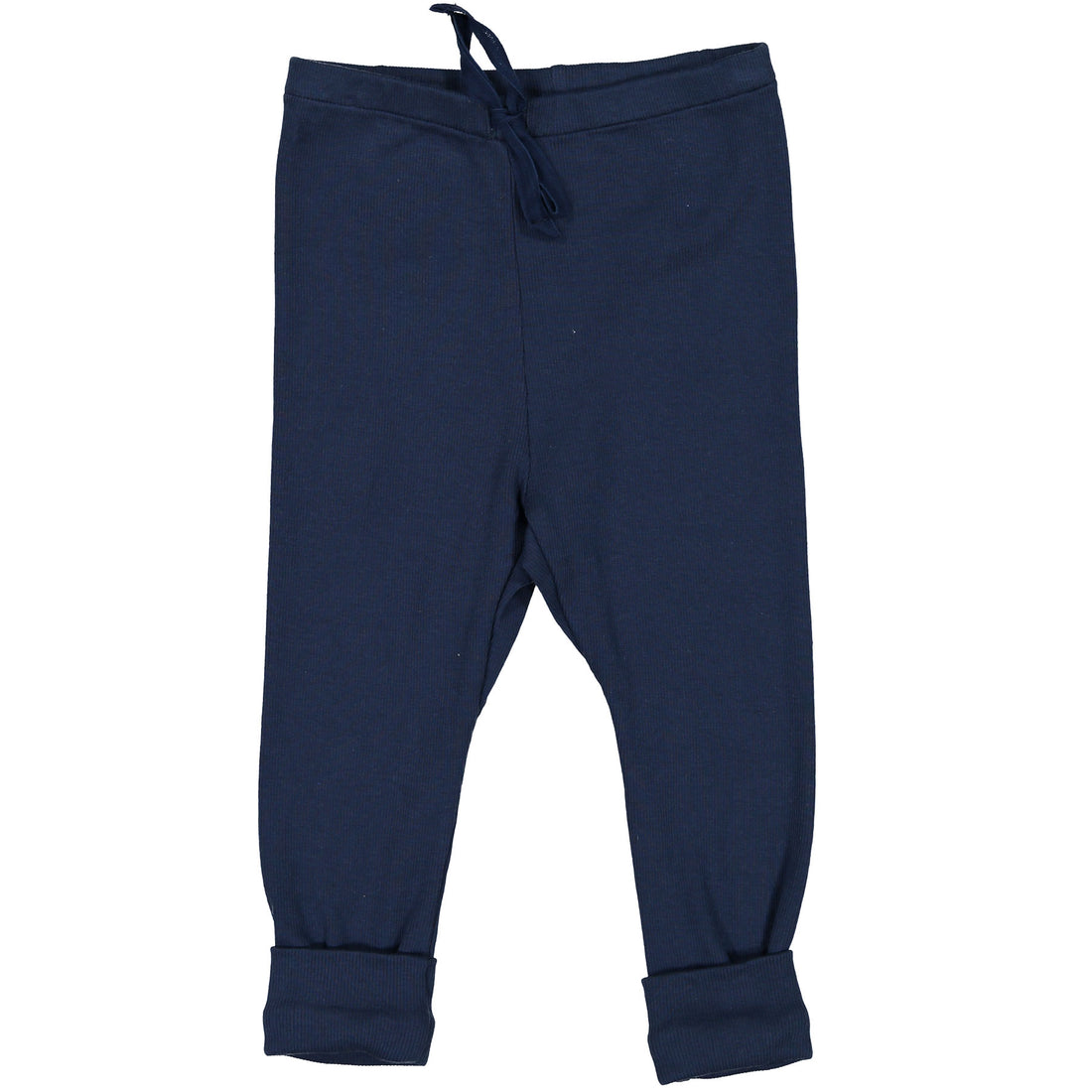Flora and Henri Navy Rib Baby Leggings