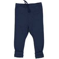 Flora and Henri Navy Rib Baby Leggings