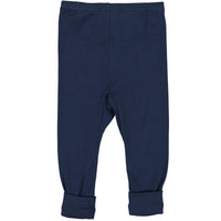 Flora and Henri Navy Rib Baby Leggings