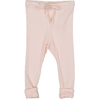 Flora and Henri Pink Rib Baby Leggings