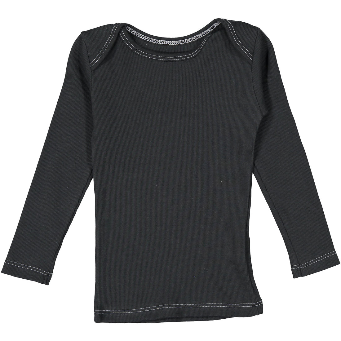 Flora and Henri Charcoal Rib Baby Lap Tee