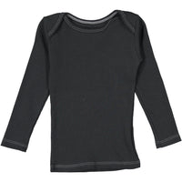 Flora and Henri Charcoal Rib Baby Lap Tee