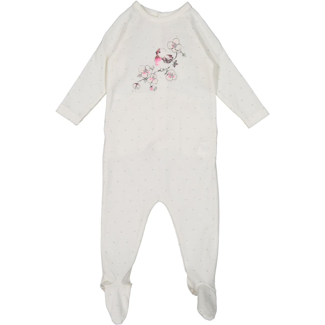 Bonpoint Cream Birds Stretchie