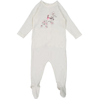 Bonpoint Cream Birds Stretchie