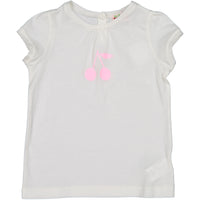 Bonpoint White/Neon Cherry Baby Tee