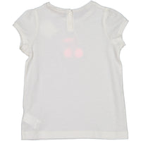 Bonpoint White/Neon Cherry Baby Tee