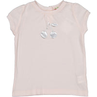 Bonpoint Pink Metallic Cherry Baby Tee