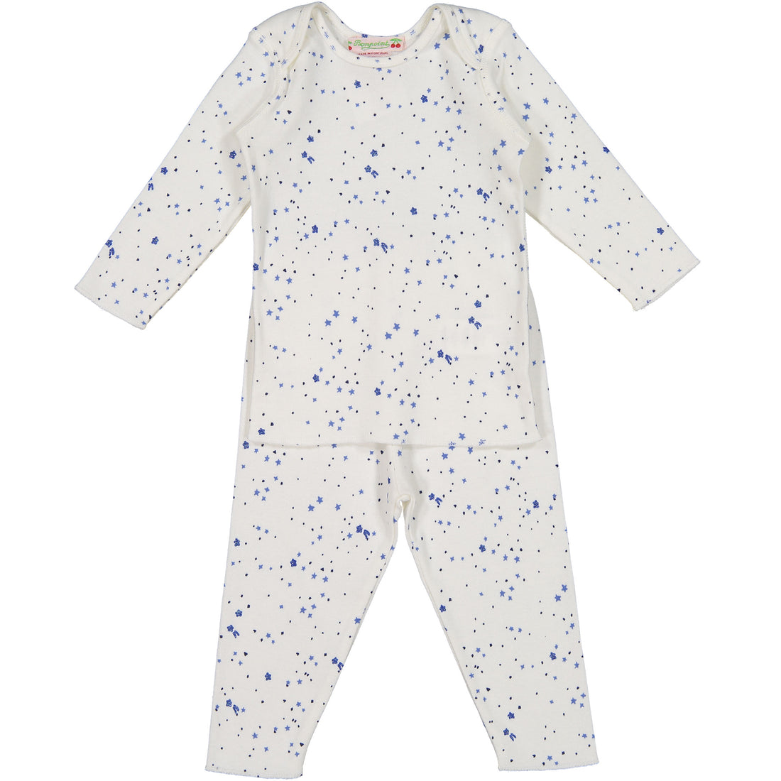 Bonpoint Cream Blue Stars Legging Set