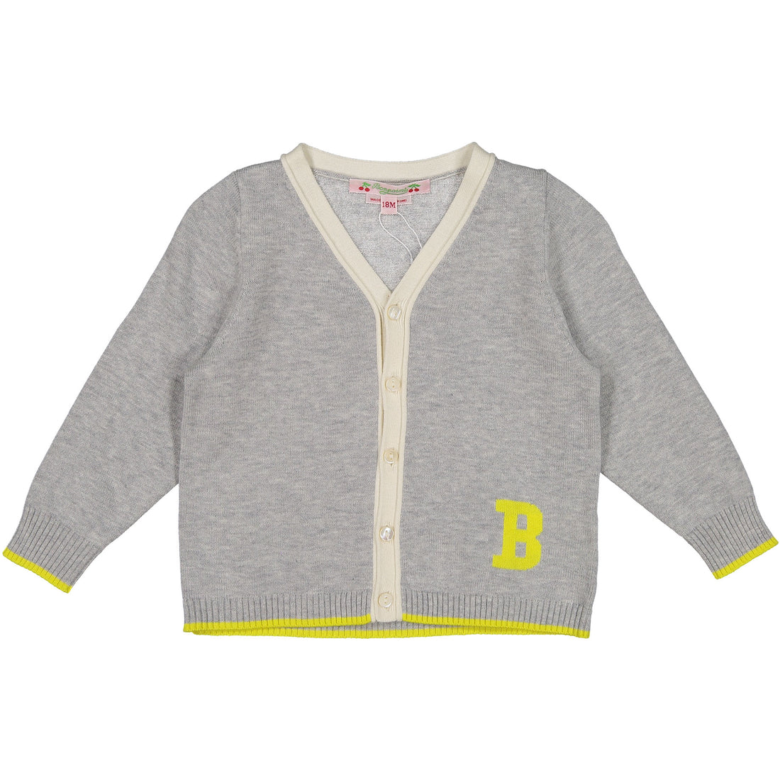 Bonpoint Grey Baby B Cardigan